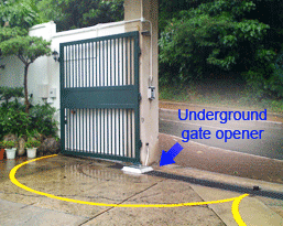 Underground 180 gate opener