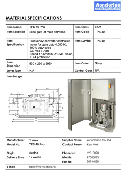 Tousek TPS 40 Pro