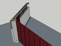 Curved slide gate