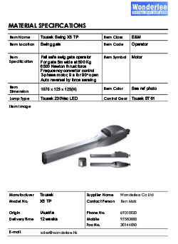 Tousek-Swing-X5-TP arm