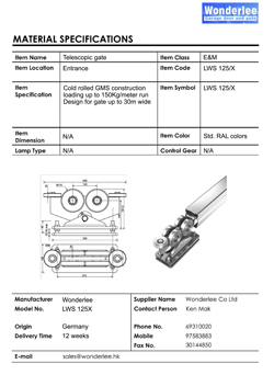 Tousek cantilever hardware