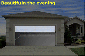 Aluminum-glass garage door