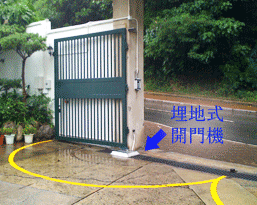 埋地式遙控開門機可以將掩門打開至180°