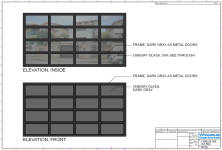 Tilt garage door tinted glasses drawing