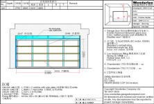 shop-drawing of sectional Aluminum-tempered glass garage door
