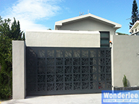 slide gate with CNC mathematically generated pattern