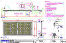 Shop drawing of copper slide gate