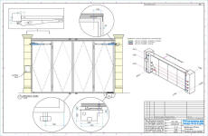 Bi-fold swing gate drawing