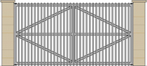 Galvanized mild steel swing gate