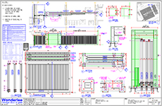 HKDI 3-leaf telescopic shop drawing