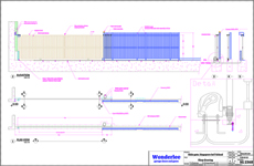 drawing of 8m electrically operated slide gate at SIS