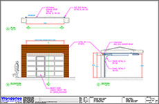Sectional garage door with wicket door