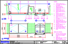 Shop drawing of Devon Road automatic gates