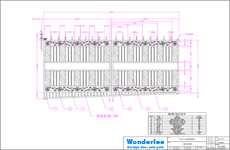 Drawing of 5m automatic swing gate