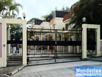 5.5m bipart swing gate with LiftMaster SCS300 opener at Lantau, Hong Kong