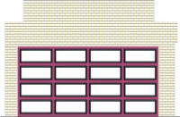 Aluminum-glass garage door, semi-transparent