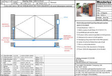biparting slide gate shop drawing
