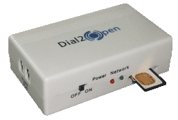 Dial to open control box with a SIM card