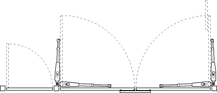 Plan view, dove gate with pedestrian access