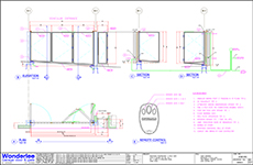 swing fold gate shop drawing