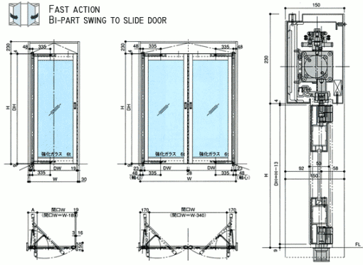 Fast action automatic door
