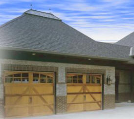 wooden garage door