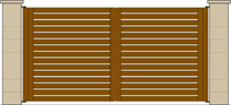 Swing gate design: stainless steel